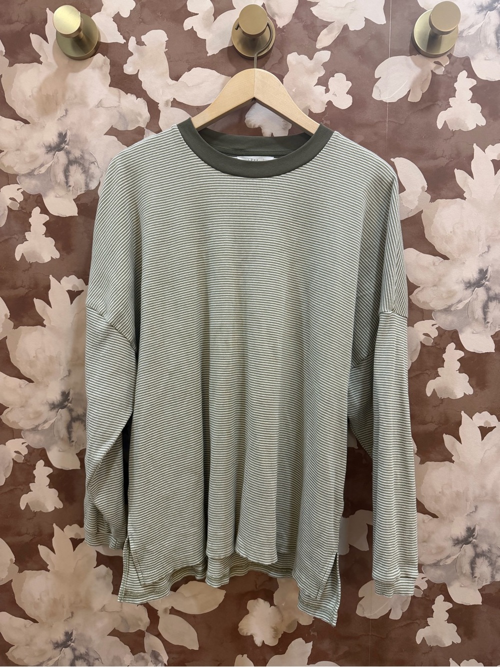 Talulah NEW Easy Going Ribbed Striped Pullover in Ash